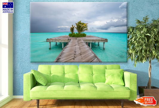 Exotic Ocean Wooden Pier Photograph Print 100% Australian Made