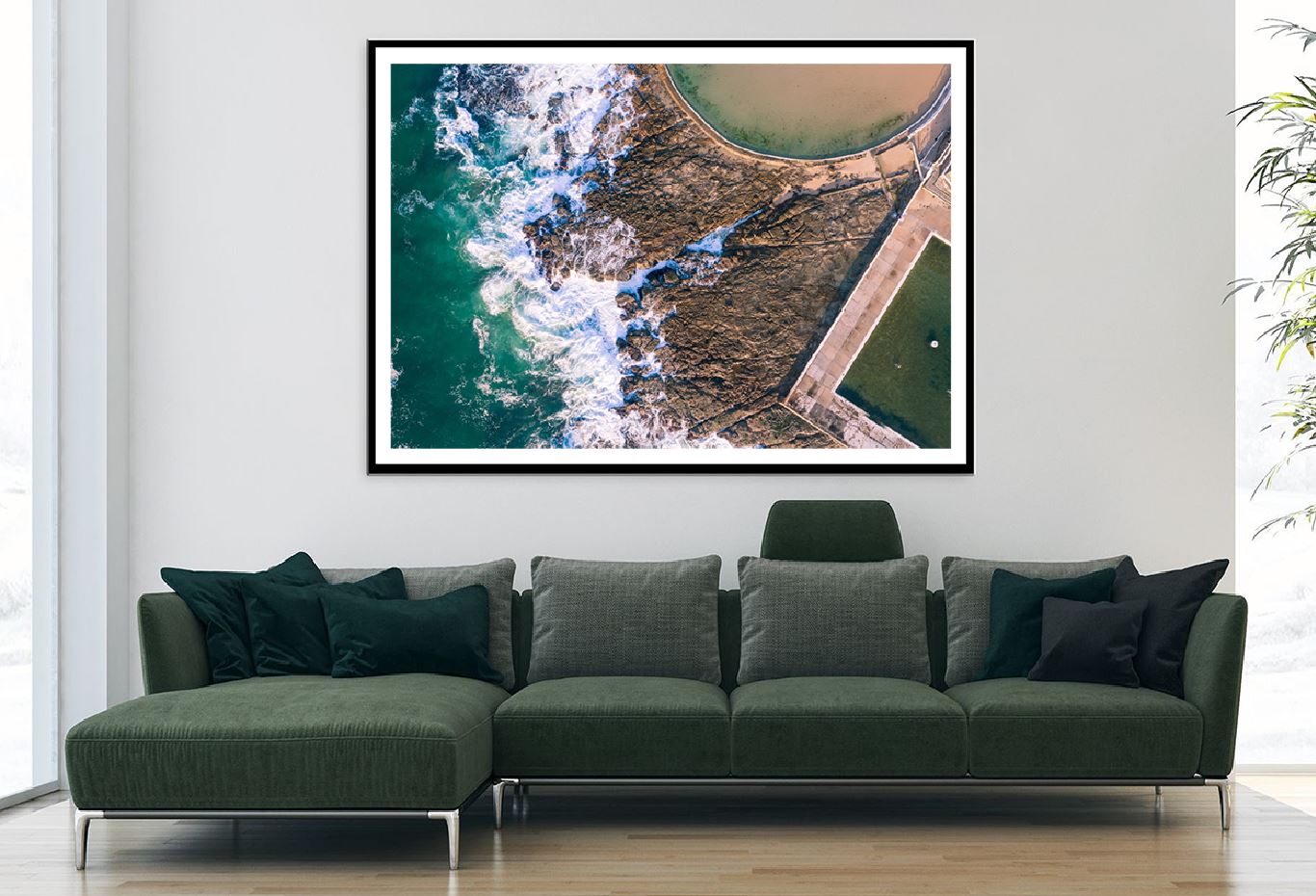 Newcastle Ocean Baths Aerial View Photograph Home Decor Premium Quality Poster Print Choose Your Sizes