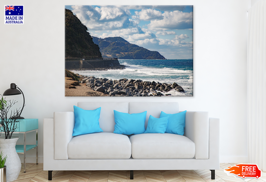 Rock With Nature Mountain Sea View Print 100% Australian Made