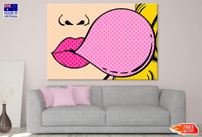Girl & Bubble Gum Illustration Print 100% Australian Made