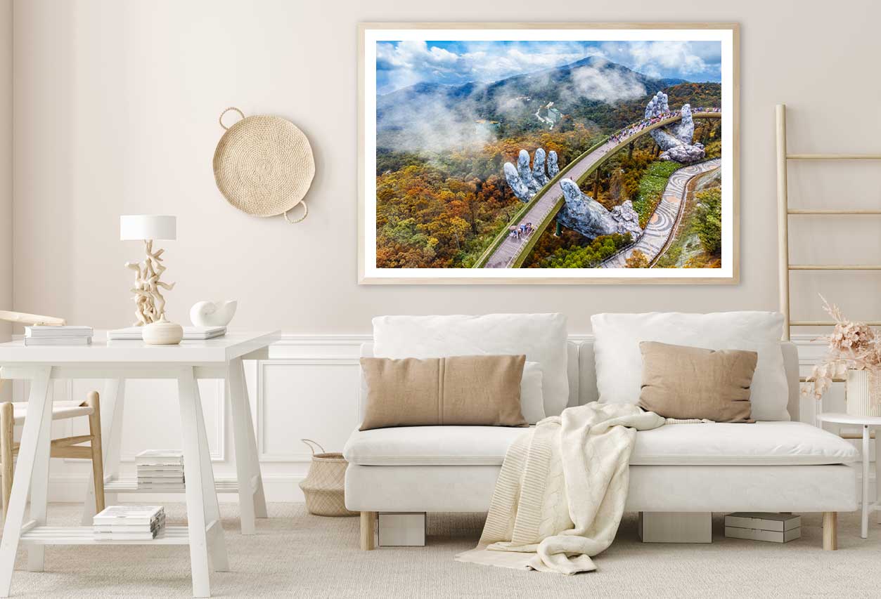 Vietnam Bridge Hands Scenery Photograph Home Decor Premium Quality Poster Print Choose Your Sizes