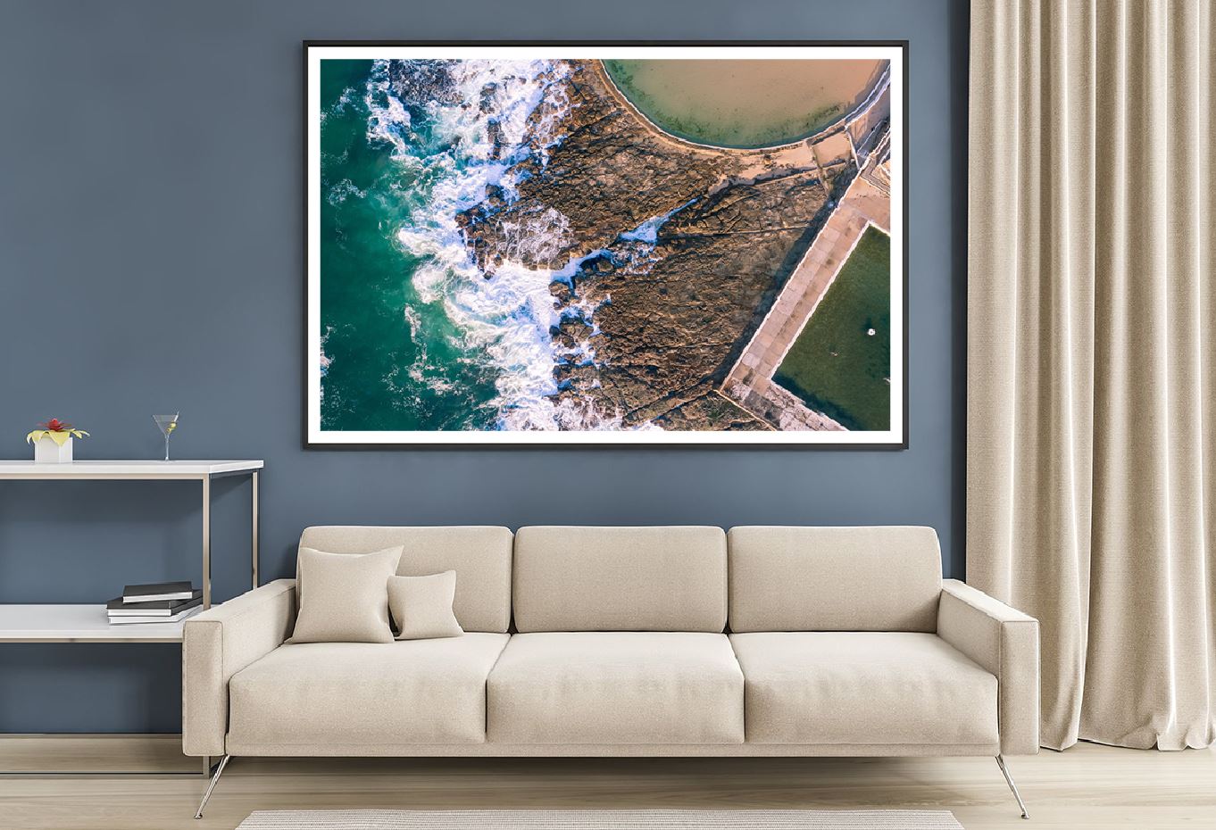 Newcastle Ocean Baths Aerial View Photograph Home Decor Premium Quality Poster Print Choose Your Sizes