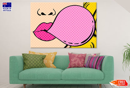 Girl & Bubble Gum Illustration Print 100% Australian Made