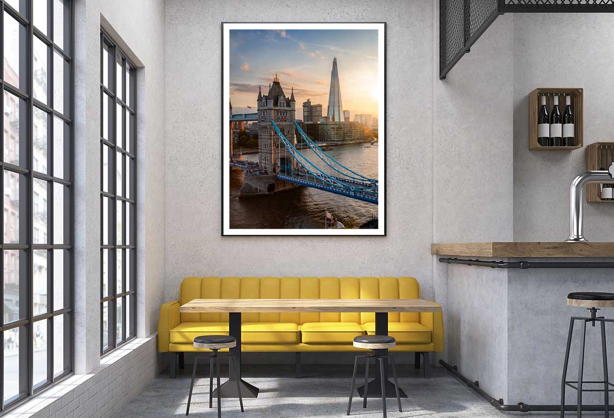 Tower Bridge London Sunset View Photograph Home Decor Premium Quality Poster Print Choose Your Sizes