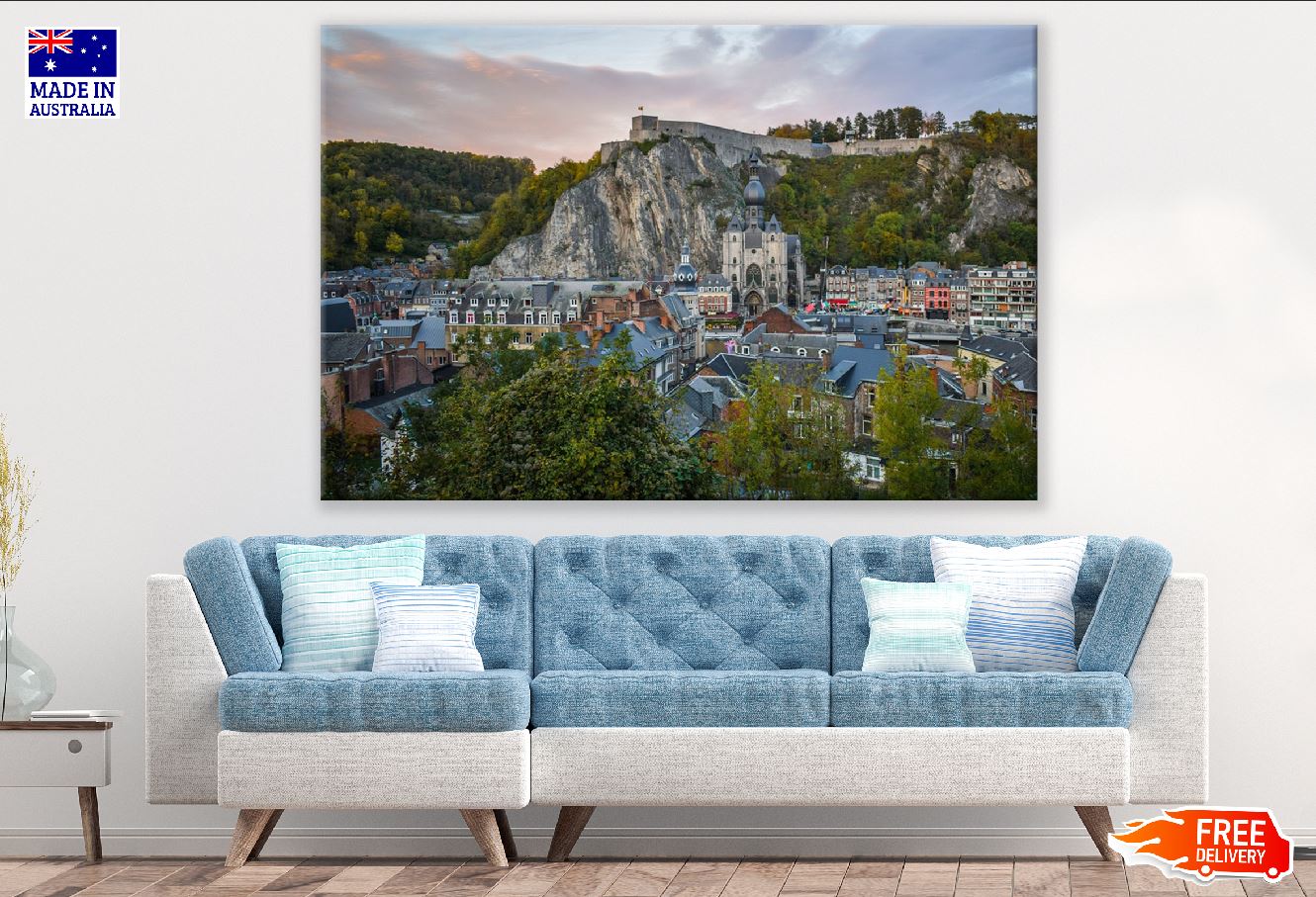 Dinant Citadel View Photograph Namur, Belgium Print 100% Australian Made