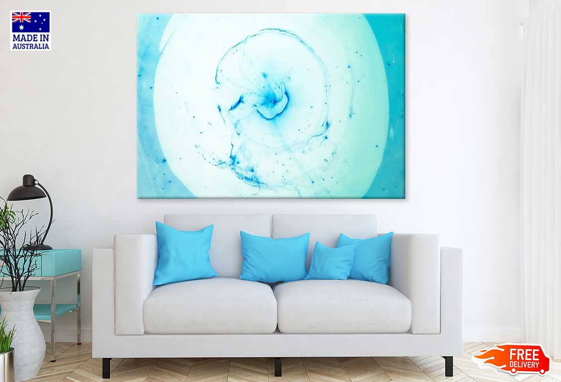 Blue & White Abstract Design Print 100% Australian Made