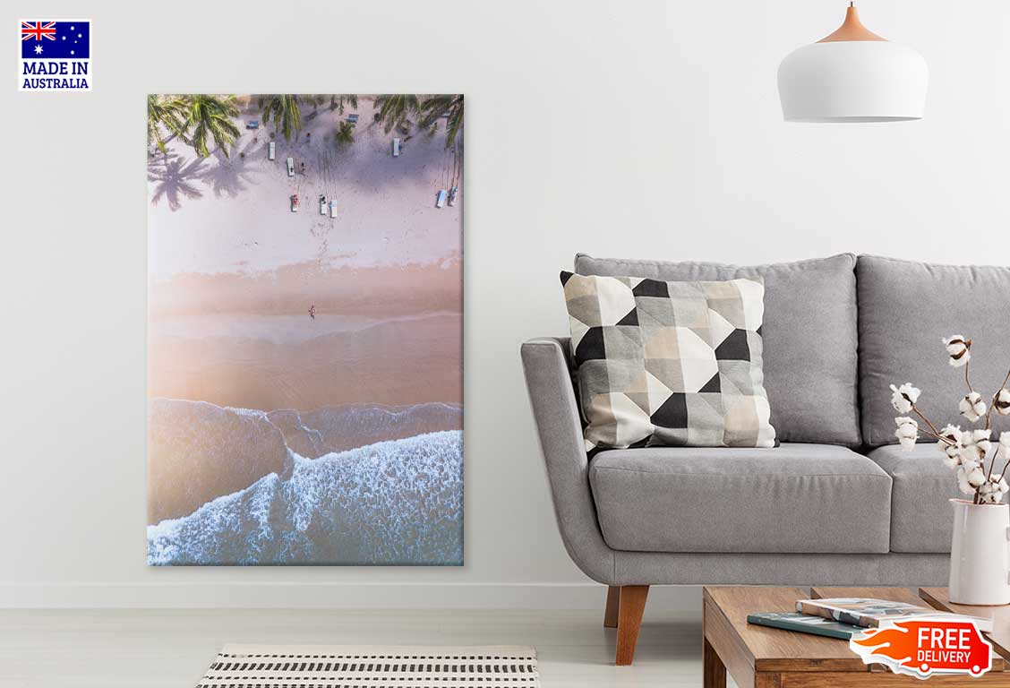 Philippines Sandy Seashore Aerial View Photograph Print 100% Australian Made