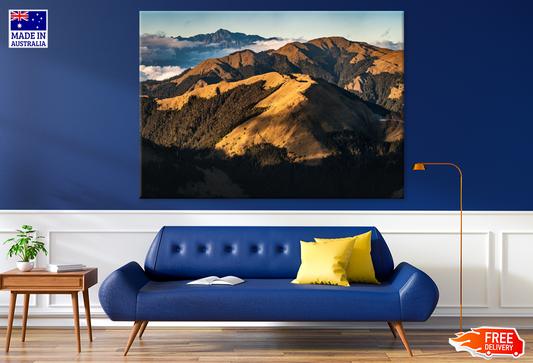 Rock Mountains & Sky Blue View Print 100% Australian Made