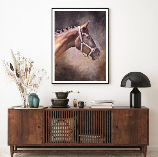 Horse Portrait Colorful Painting Home Decor Premium Quality Poster Print Choose Your Sizes