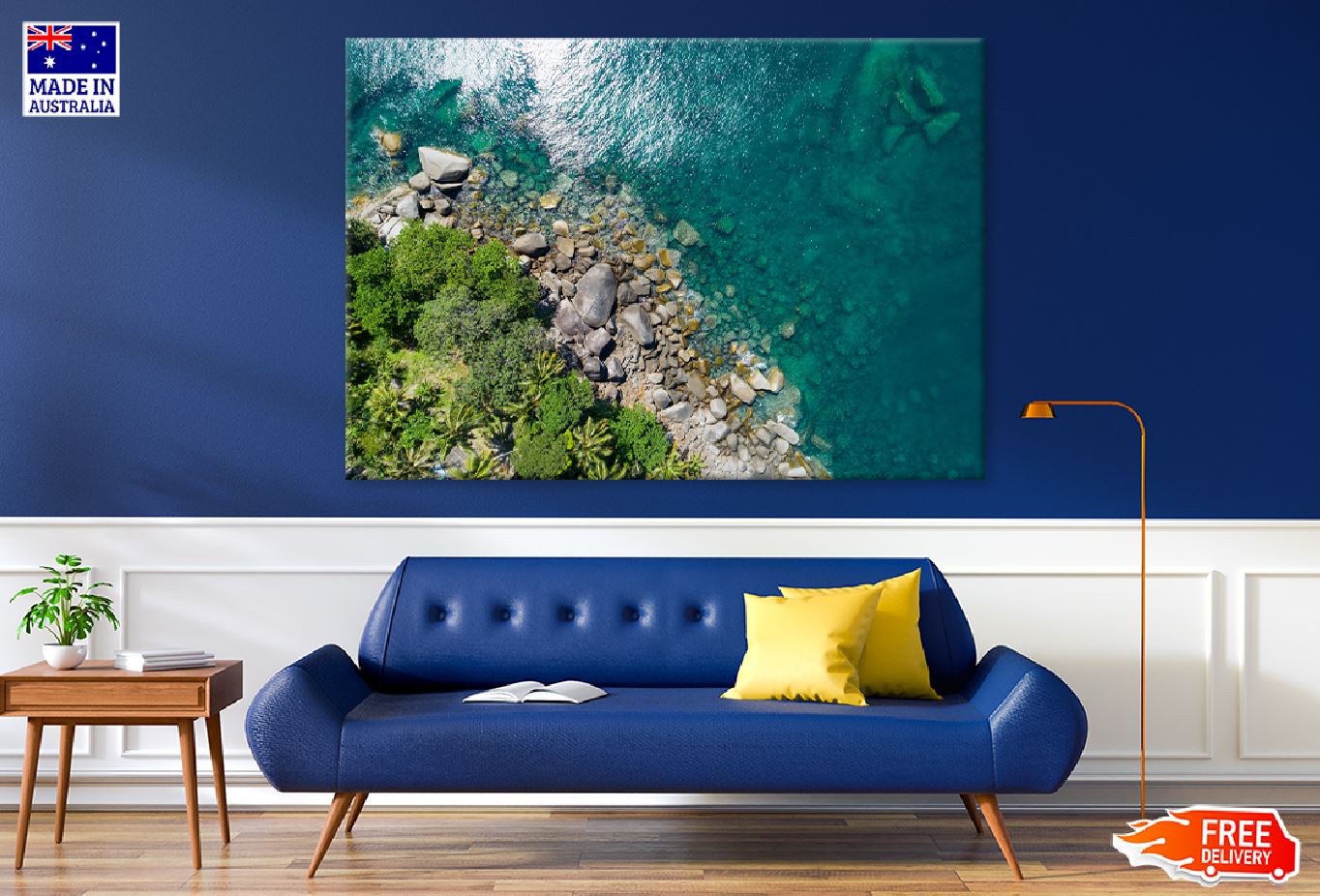 Rocks & Trees Phuket Sea Aerial View Photograph Print 100% Australian Made