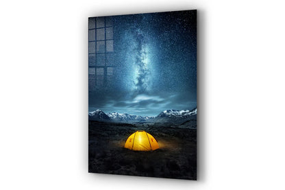 North Pole Galaxy Sky Print Tempered Glass Wall Art 100% Made in Australia Ready to Hang