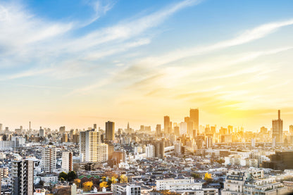 Shinjuku Area Sunset Sky in Tokyo Photograph Print 100% Australian Made