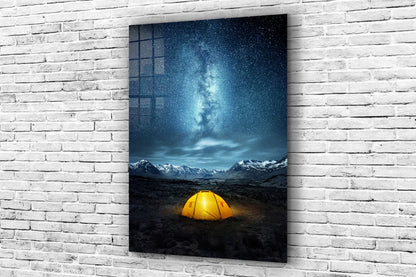 North Pole Galaxy Sky Print Tempered Glass Wall Art 100% Made in Australia Ready to Hang