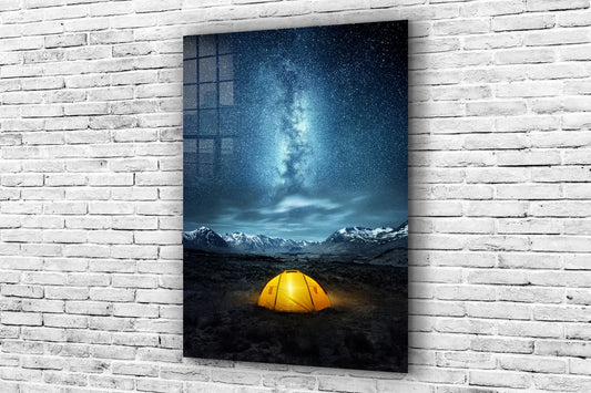 North Pole Galaxy Sky Print Tempered Glass Wall Art 100% Made in Australia Ready to Hang