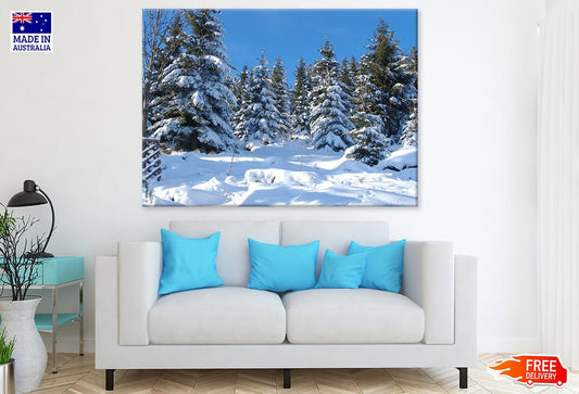 Snow Covered Forest Photograph Print 100% Australian Made