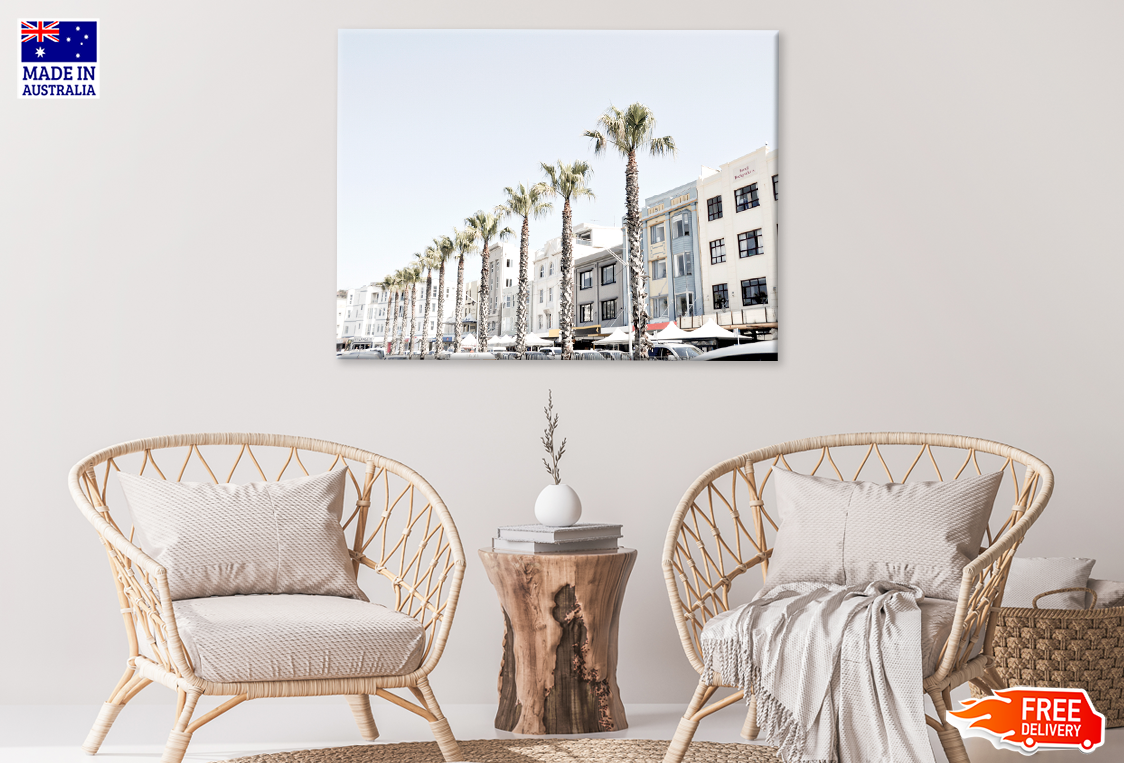 Palm Tree & Beach Sydney In Australia Print 100% Australian Made