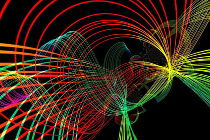 Colorful Digital Lines Abstract Design Print 100% Australian Made