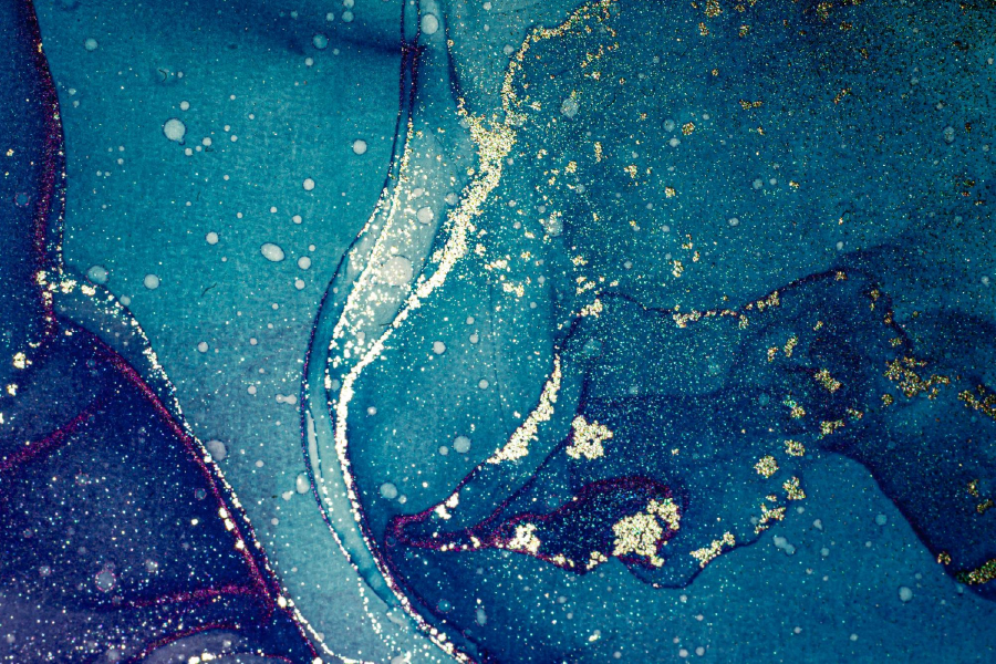 Blue & White Abstract Design Print 100% Australian Made