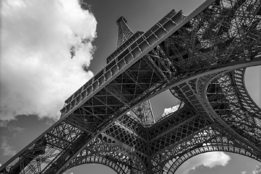 B&W Eiffel Tower Photograph Print 100% Australian Made