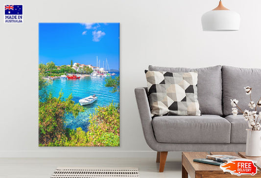 Boats on Alonissos Beach Island Photograph Print 100% Australian Made