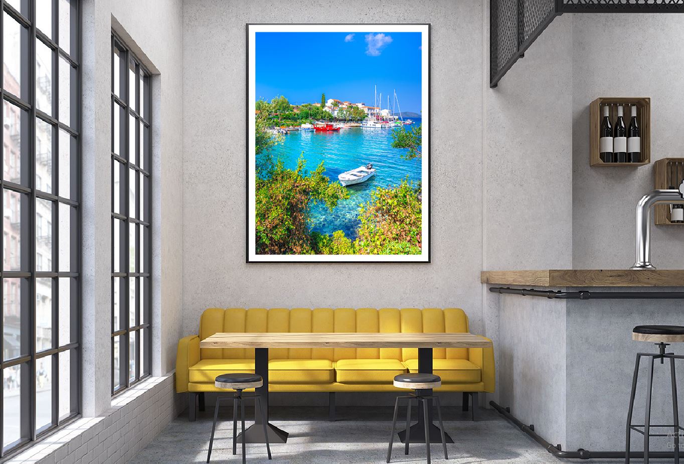 Boats on Alonissos Beach Island Photograph Home Decor Premium Quality Poster Print Choose Your Sizes