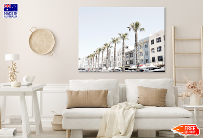 Palm Tree & Beach Sydney In Australia Print 100% Australian Made