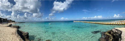 Panoramic Canvas Beach & Blue Sky Photograph High Quality 100% Australian Made Wall Canvas Print Ready to Hang