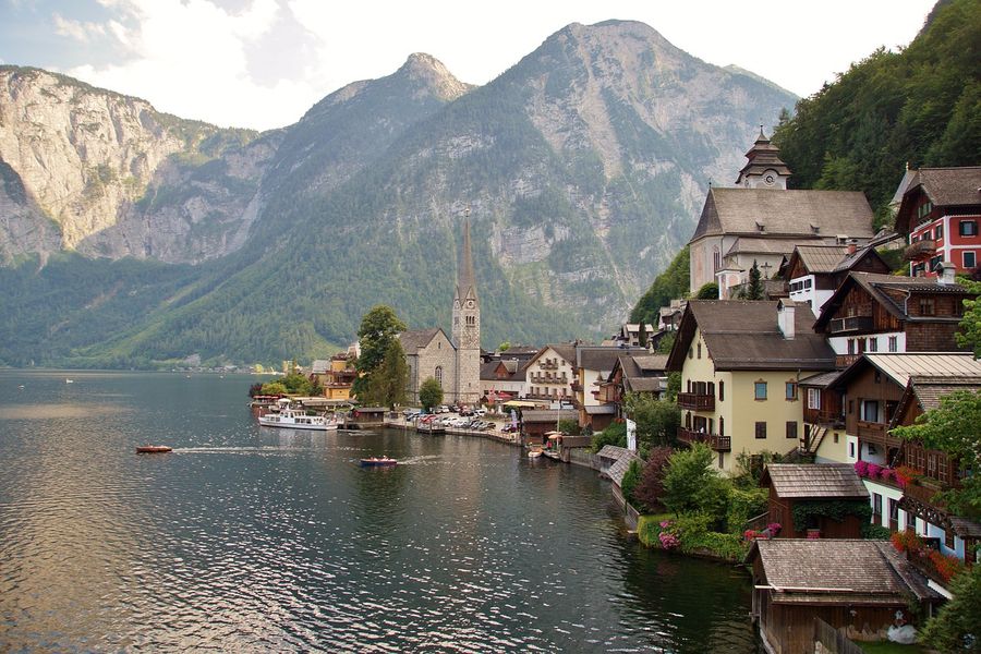 Hallstatt Lake & Mountains Photograph, Austria Print 100% Australian Made