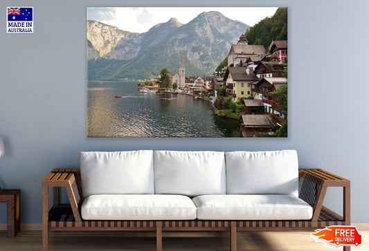 Hallstatt Lake & Mountains Photograph, Austria Print 100% Australian Made