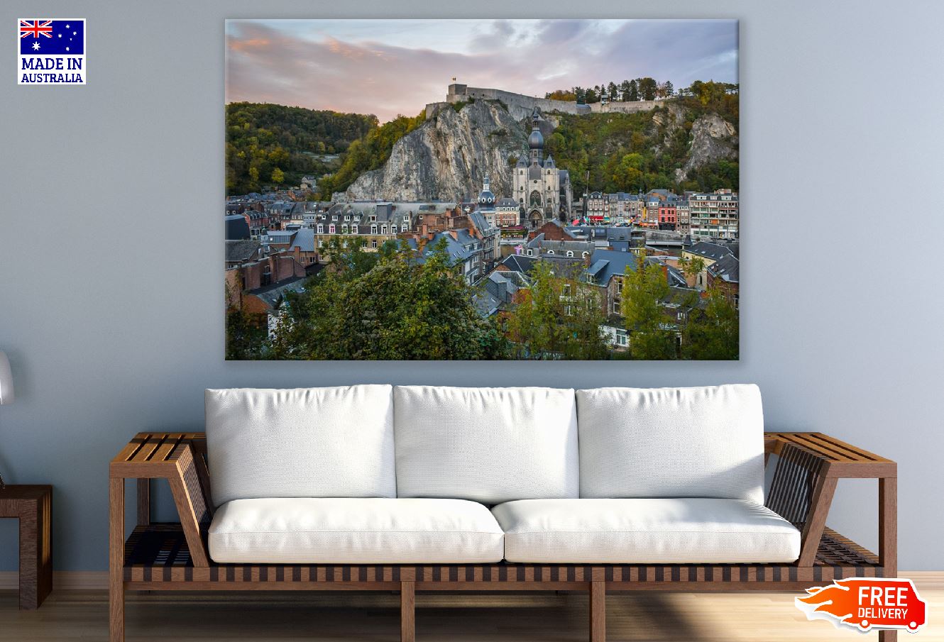 Dinant Citadel View Photograph Namur, Belgium Print 100% Australian Made