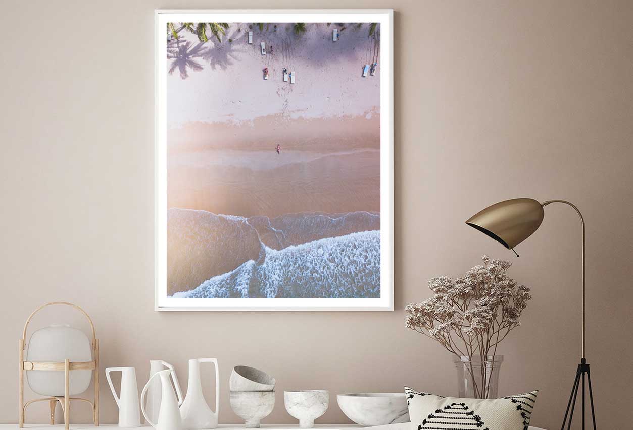 Philippines Sandy Seashore Aerial View Photograph Home Decor Premium Quality Poster Print Choose Your Sizes