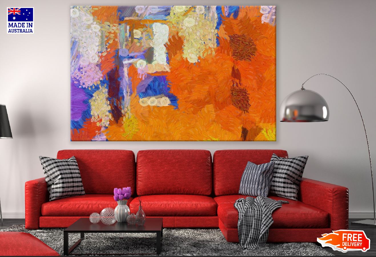 Colorful Watercolor Abstract Design Print 100% Australian Made