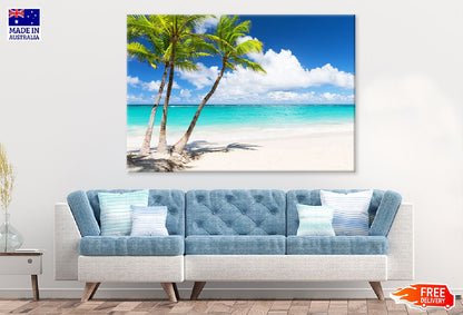 Palm Trees & Tropical White Beach Photograph Print 100% Australian Made