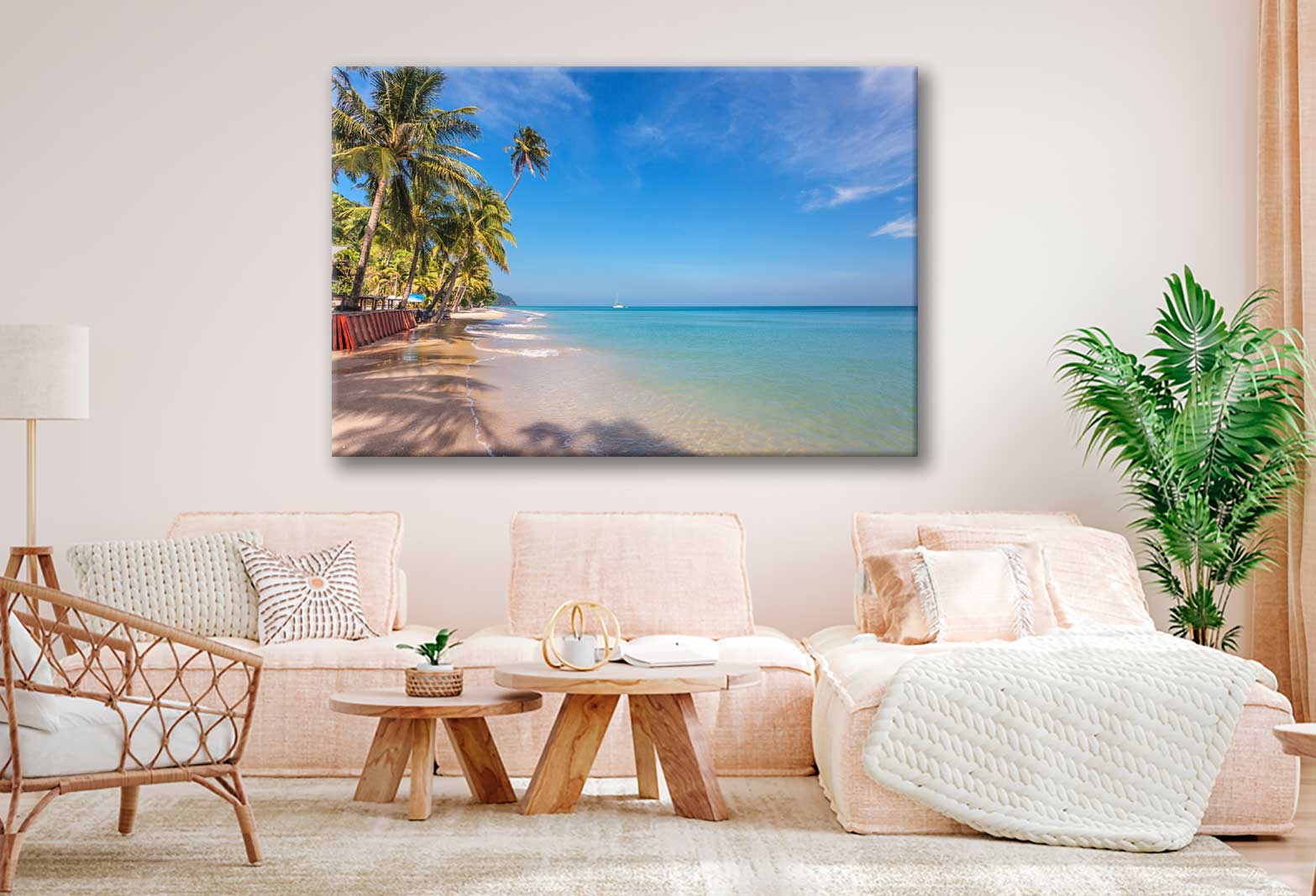 Bella Home Thailand Koh Chang Island Sand Beach Print Canvas Ready to hang