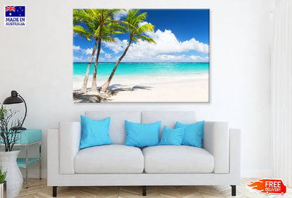 Palm Trees & Tropical White Beach Photograph Print 100% Australian Made