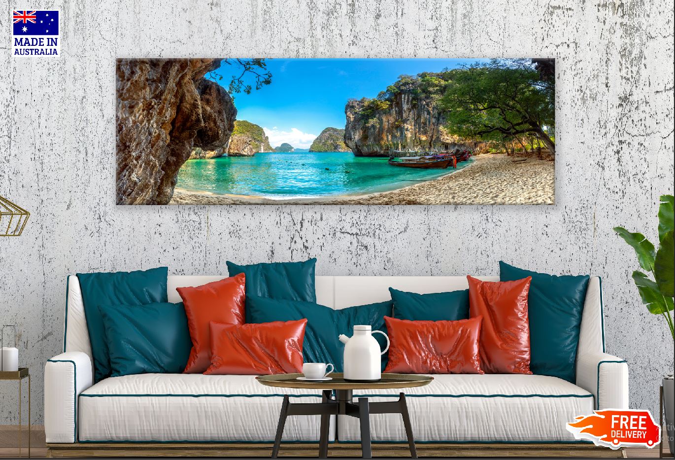Panoramic Canvas Lao Lading Island View Photograph High Quality 100% Australian Made Wall Canvas Print Ready to Hang