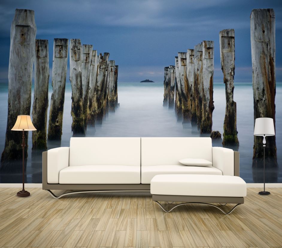 Wallpaper Murals Peel and Stick Removable Stunning Misty Beach View High Quality