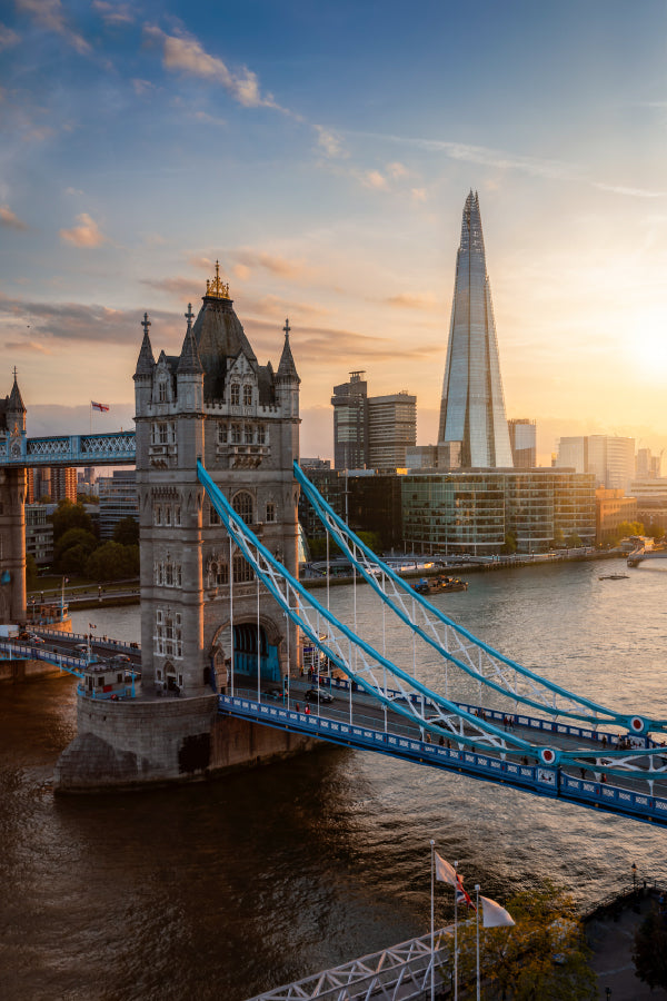 Tower Bridge London Sunset View Photograph Home Decor Premium Quality Poster Print Choose Your Sizes