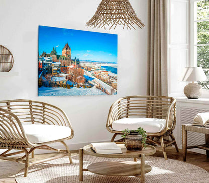 Bella Home Old Quebec City & Lawrence River Print Canvas Ready to hang