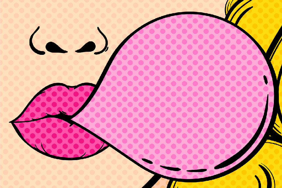 Girl & Bubble Gum Illustration Print 100% Australian Made