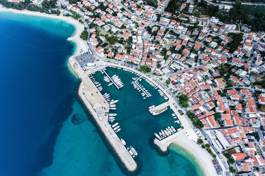 Baska Voda Beach & Cityscape Photograph, Croatia Print 100% Australian Made