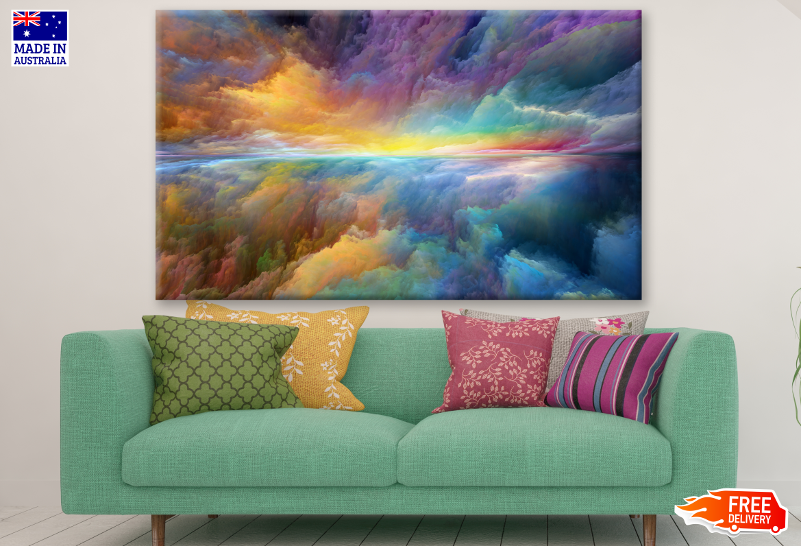 Colourful Cloud Abstract Design Print 100% Australian Made