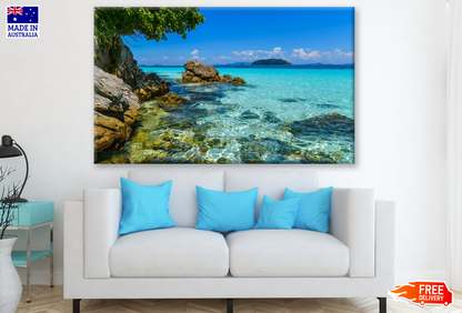 Tropical Paradise Beach of Beautiful Nyaung Oo Phee Island Print 100% Australian Made