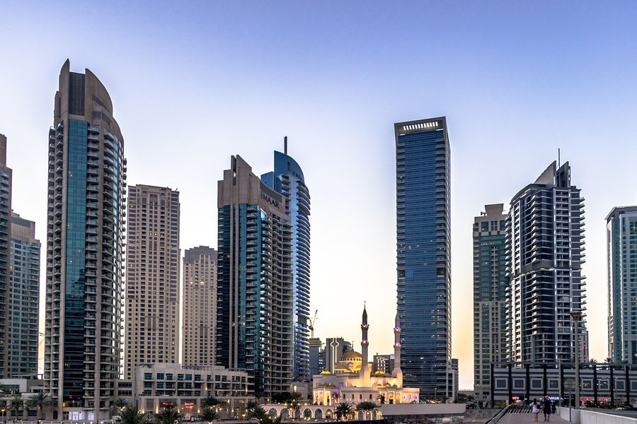 Luxury Dubai Marina Skyscrapers Photograph, UAE Print 100% Australian Made