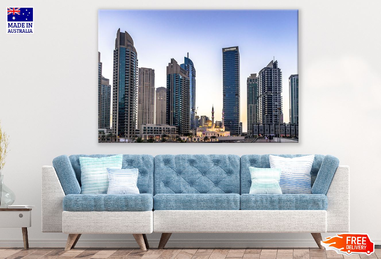 Luxury Dubai Marina Skyscrapers Photograph, UAE Print 100% Australian Made