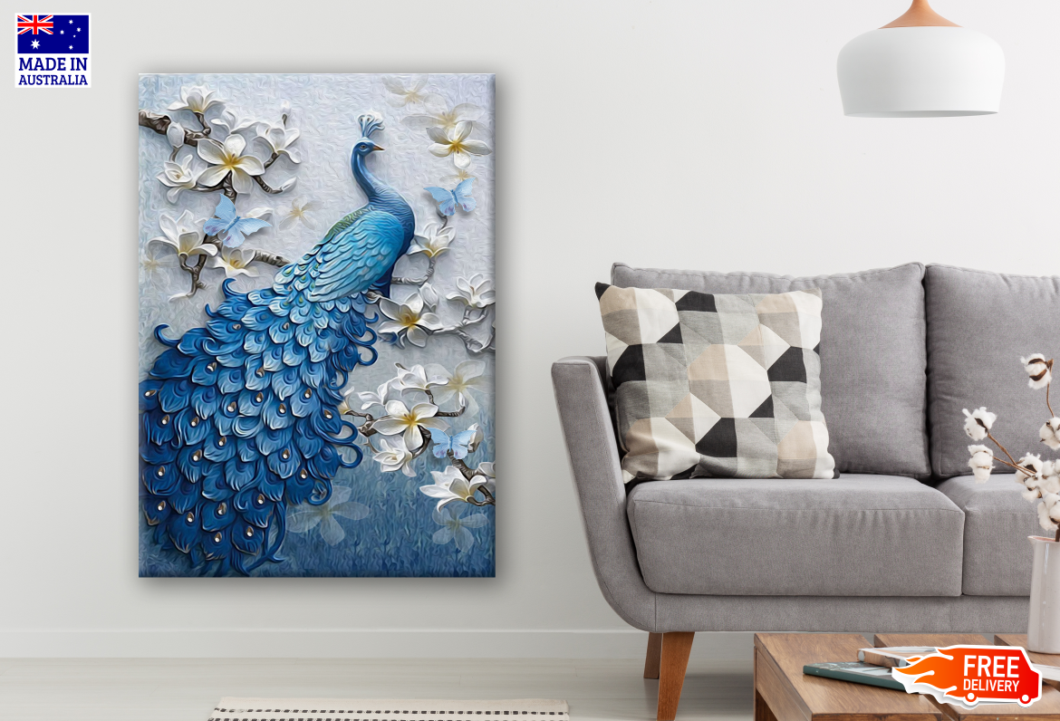 5D Diamond Peacock Painting Print 100% Australian Made