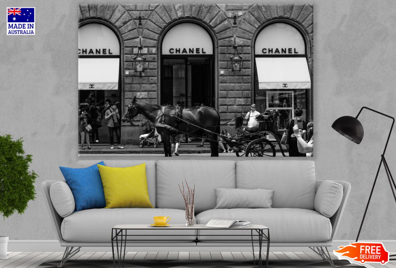 Fashion Store Front View B&W Print 100% Australian Made