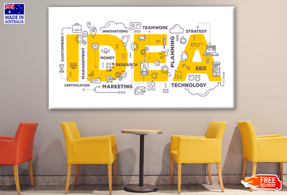 Vector Creative Illustration of Idea Word Typography Print 100% Australian Made