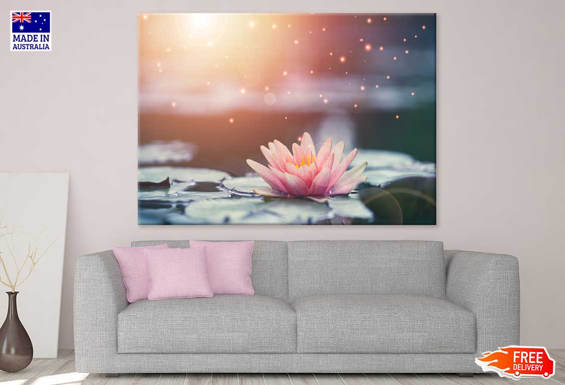 White Lotus on Water Digital Art Print 100% Australian Made