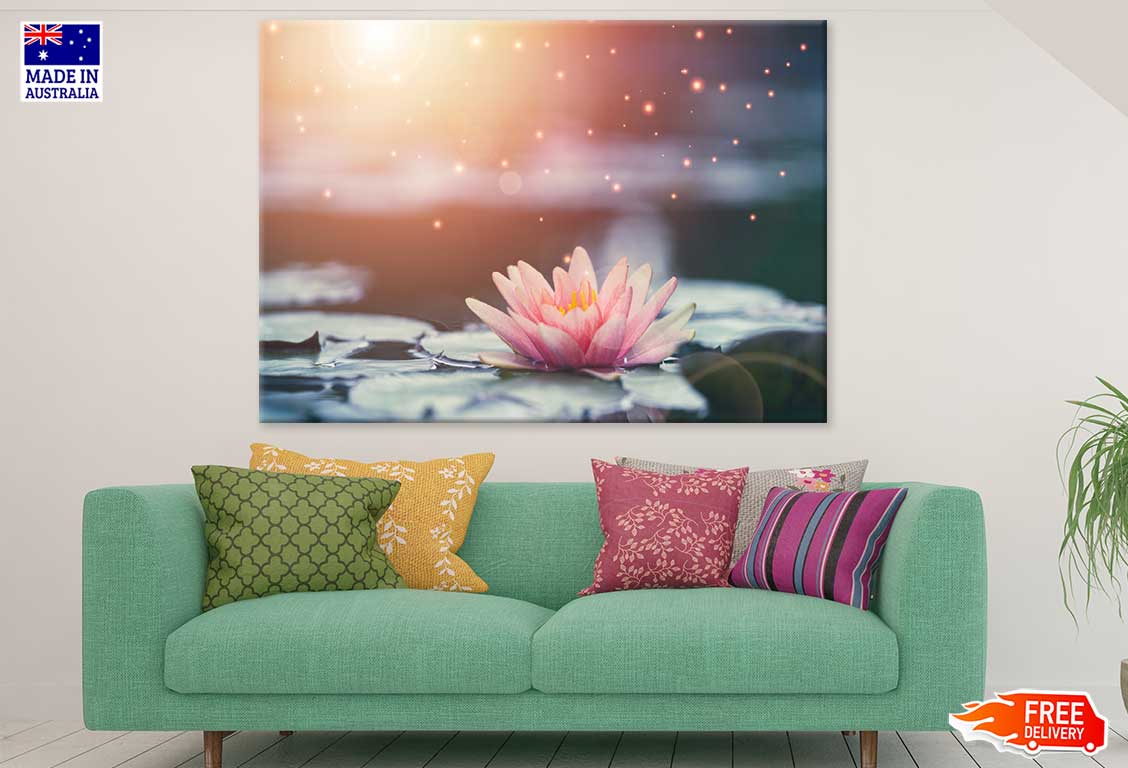 White Lotus on Water Digital Art Print 100% Australian Made